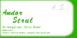 andor strul business card